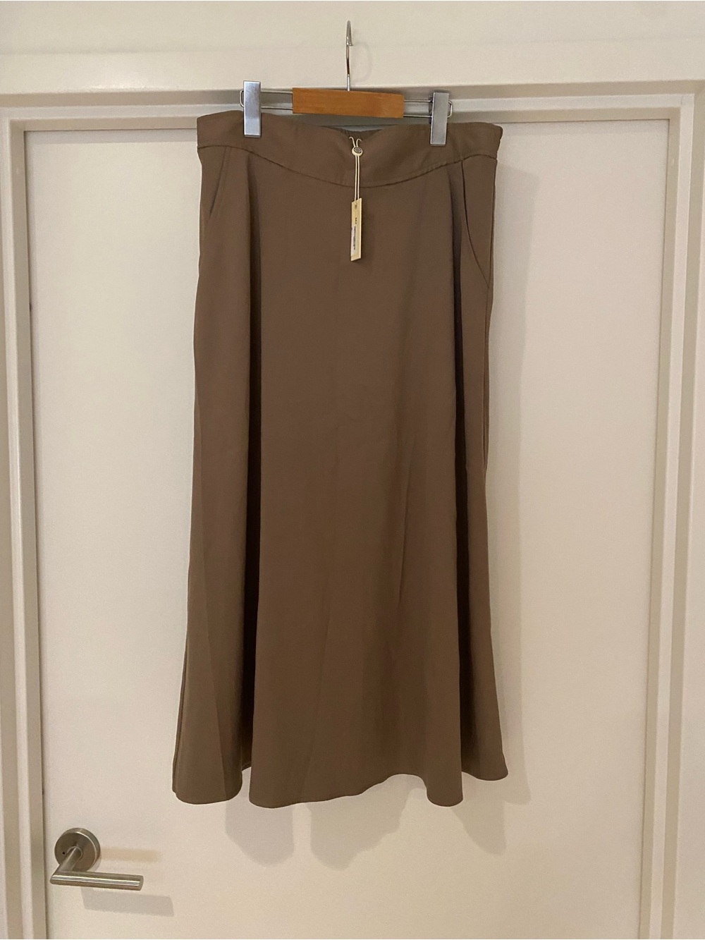 Max Studio Women’s Mocha A-Line Midi Skirt